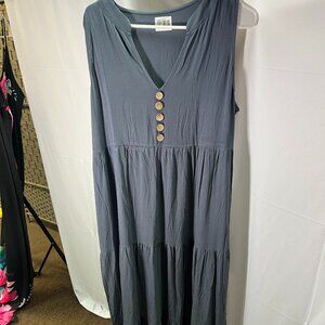 shein sleeveless grey dress
